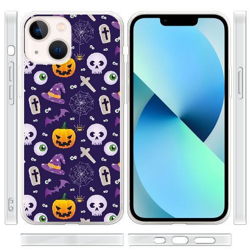 Чехол BoxFace iPhone 14 Halloween Purple Mood