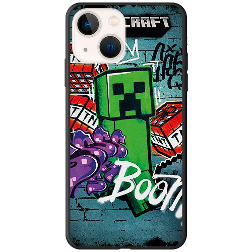 Чехол BoxFace iPhone 14 Plus Minecraft Graffiti