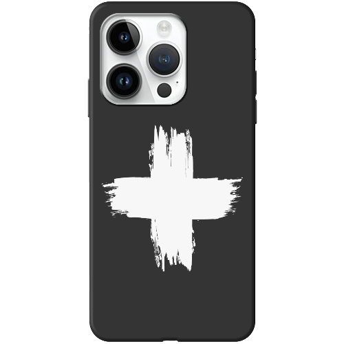 Чехол BoxFace iPhone 14 Pro Max Білий хрест ЗСУ