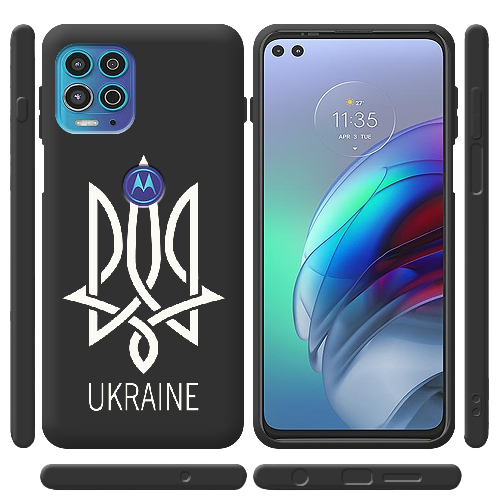 Чехол BoxFace Motorola G100 Тризуб монограмма UKRAINE