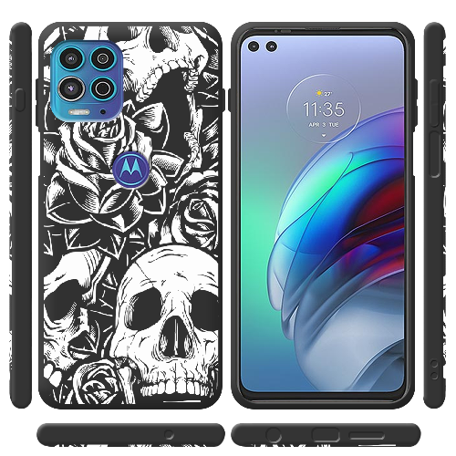 Чехол BoxFace Motorola G100 Skull and Roses