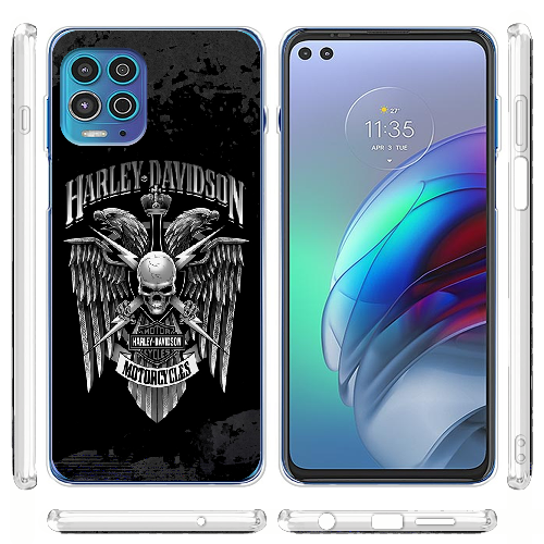 Чехол BoxFace Motorola G100 Harley Davidson skull and eagles