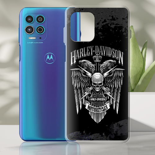 Чехол BoxFace Motorola G100 Harley Davidson skull and eagles