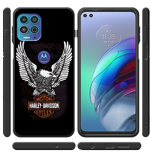 Чехол BoxFace Motorola G100 Harley Davidson and eagle