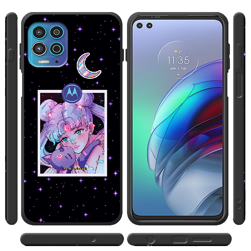 Чехол BoxFace Motorola G100 Sailor Moon night