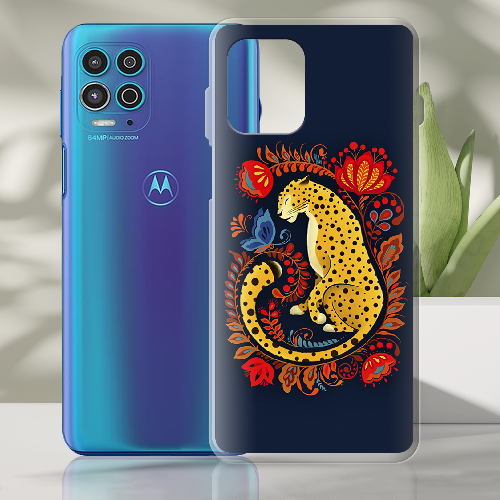 Чехол BoxFace Motorola G100 Petrykivka Leopard