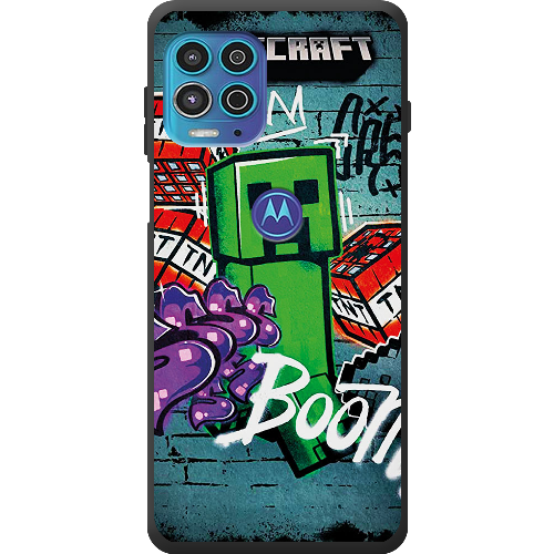 Чехол BoxFace Motorola G100 Minecraft Graffiti