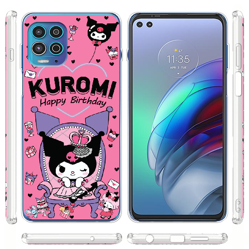 Чехол BoxFace Motorola G100 День народження Kuromi