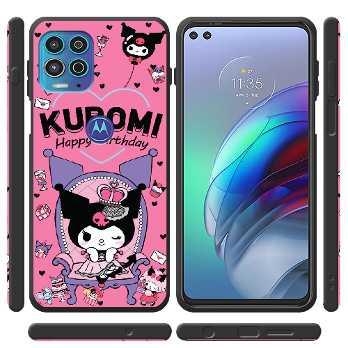 Чехол BoxFace Motorola G100 День народження Kuromi