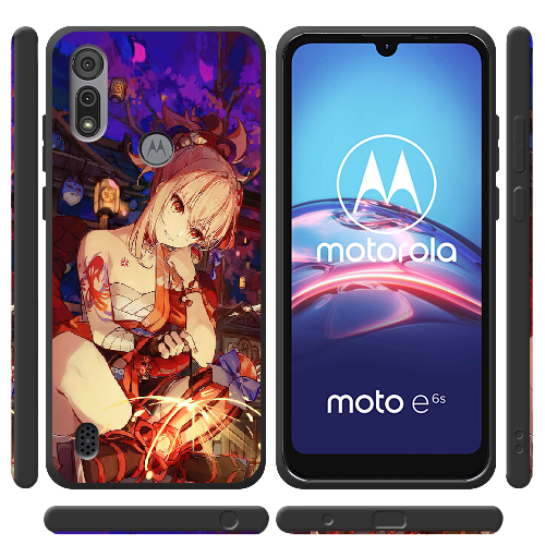 Чехол BoxFace Motorola E6S Genshin Ёимия с огоньком