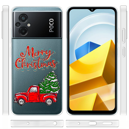 Чехол BoxFace Poco M5 Holiday Car Merry Christmas