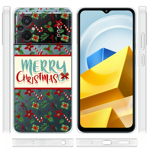 Чехол BoxFace Poco M5 Vintage Christmas Congratulation