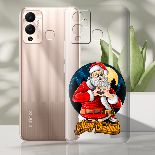 Чехол BoxFace Infinix Hot 12 Play Cool Santa and heart