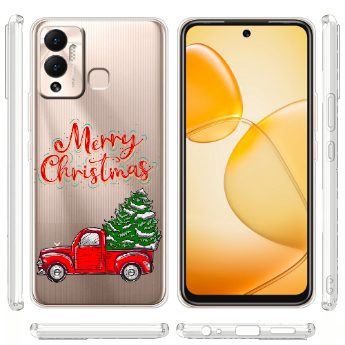 Чехол BoxFace Infinix Hot 12 Play Holiday Car Merry Christmas