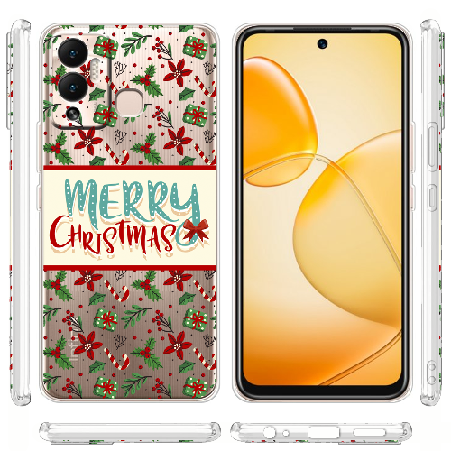 Чехол BoxFace Infinix Hot 12 Play Vintage Christmas Congratulation