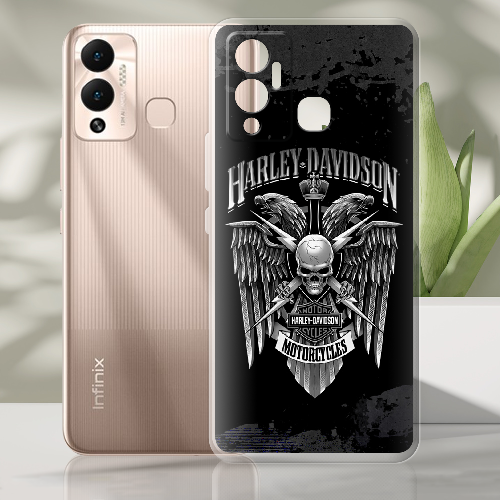 Чехол BoxFace Infinix Hot 12 Play Harley Davidson skull and eagles