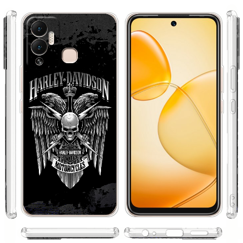 Чехол BoxFace Infinix Hot 12 Play Harley Davidson skull and eagles