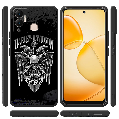 Чехол BoxFace Infinix Hot 12 Play Harley Davidson skull and eagles