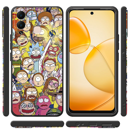 Чехол BoxFace Infinix Hot 12 Play Rick and Morty все герои