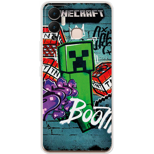 Чехол BoxFace Infinix Hot 12 Play Minecraft Graffiti