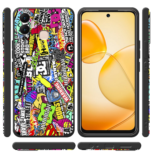 Чехол BoxFace Infinix Hot 12 Play Multicolored Inscriptions