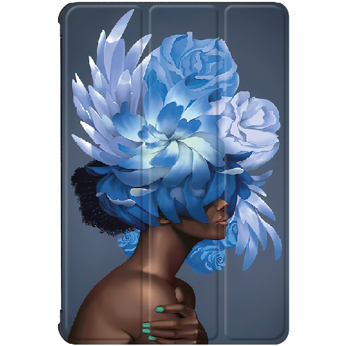 Чехол для Samsung Galaxy Tab S7 FE T733/T735 12.4" Exquisite Blue Flowers