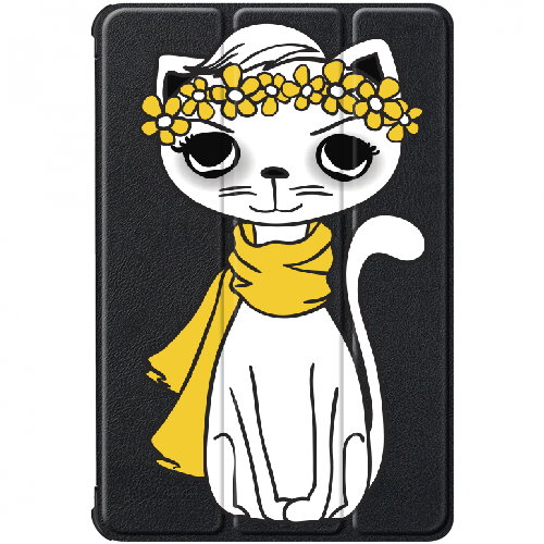 Чехол для Samsung Galaxy Tab S7 FE T733/T735 12.4" Hipster Yellow Kitty