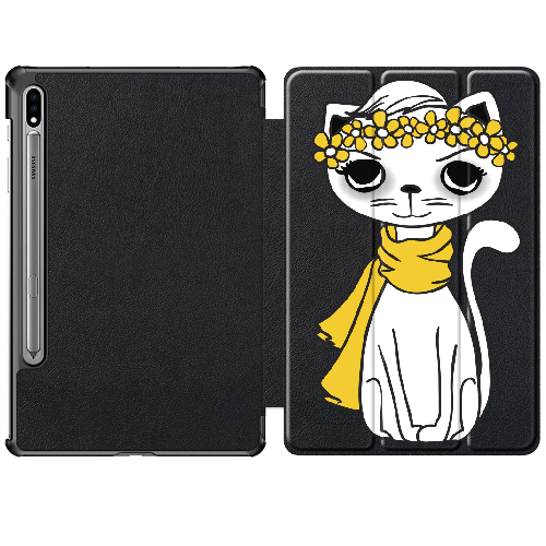 Чехол для Samsung Galaxy Tab S7 T875 11" Hipster Yellow Kitty