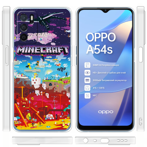 Чехол Boxface OPPO A54S Minecraft World Beyond