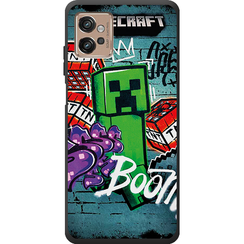 Чехол BoxFace Motorola G32 Minecraft Graffiti