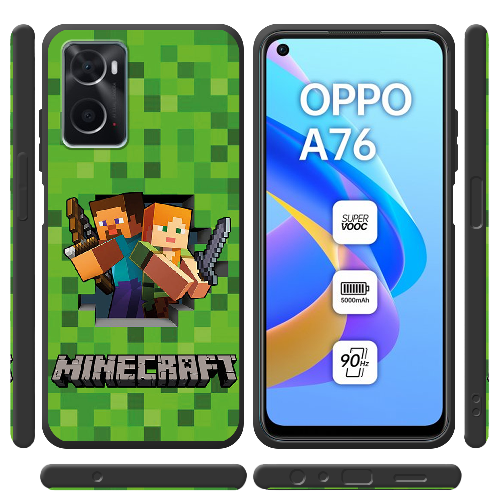 Чехол Boxface OPPO A76 Майнкрафт Стів і Алекс