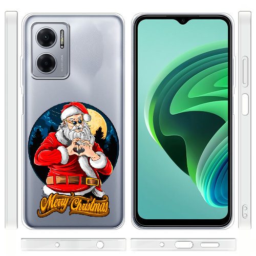 Чехол BoxFace Xiaomi Redmi Note 11E Cool Santa and heart