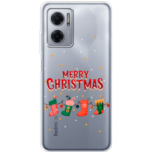 Чехол BoxFace Xiaomi Redmi Note 11E Рождественские Носки