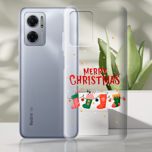 Чехол BoxFace Xiaomi Redmi Note 11E Рождественские Носки