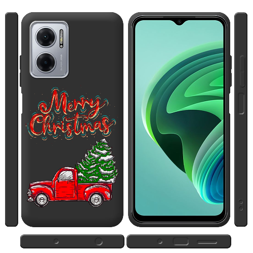 Чехол BoxFace Xiaomi Redmi Note 11E Holiday Car Merry Christmas