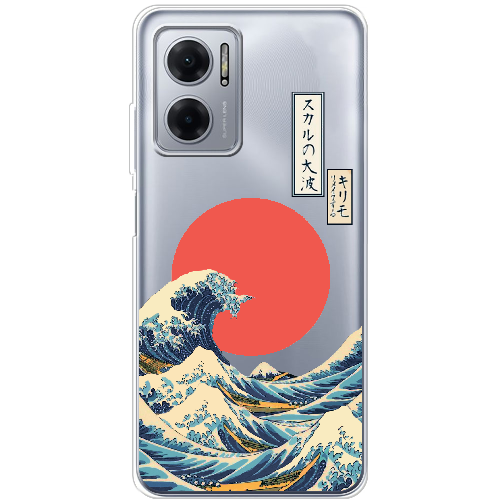 Чехол BoxFace Xiaomi Redmi Note 11E Большая волна в Канагаве