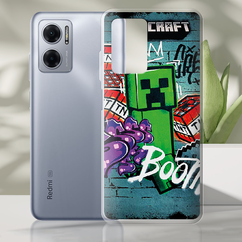 Чехол BoxFace Xiaomi Redmi Note 11E Minecraft Graffiti