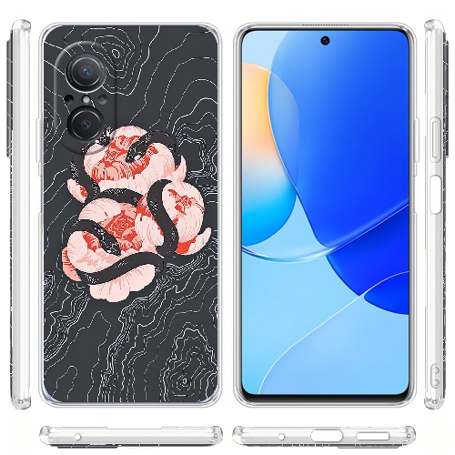 Чехол BoxFace Huawei Nova 9 SE Snake Rose