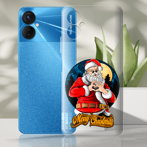 Чехол BoxFace Tecno Spark 9 Pro Cool Santa and heart