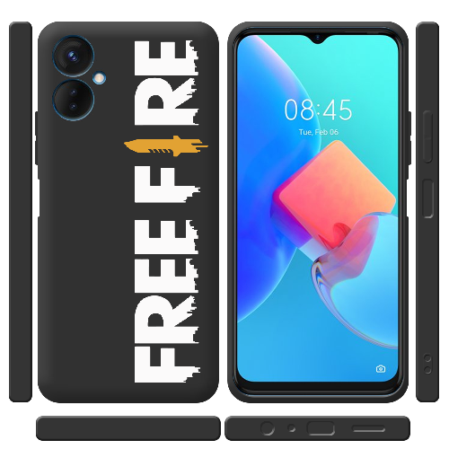 Чехол BoxFace Tecno Spark 9 Pro Белый Free Fire