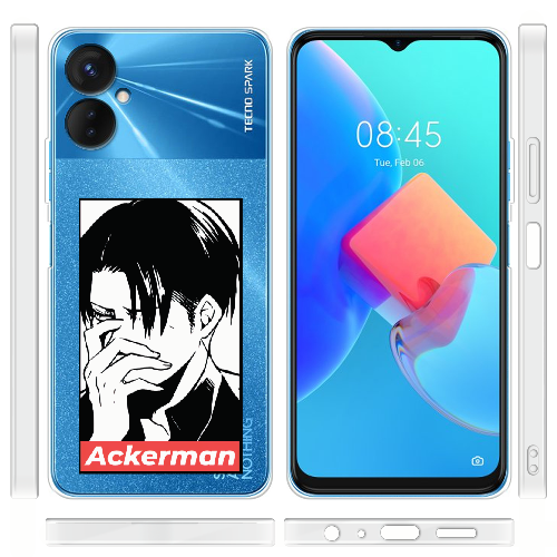 Чехол BoxFace Tecno Spark 9 Pro Attack On Titan - Ackerman