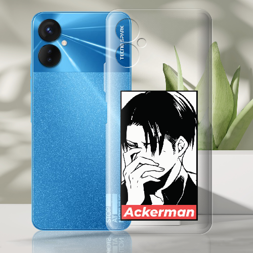 Чехол BoxFace Tecno Spark 9 Pro Attack On Titan - Ackerman