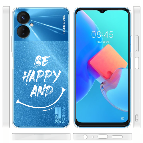 Чехол BoxFace Tecno Spark 9 Pro be happy and