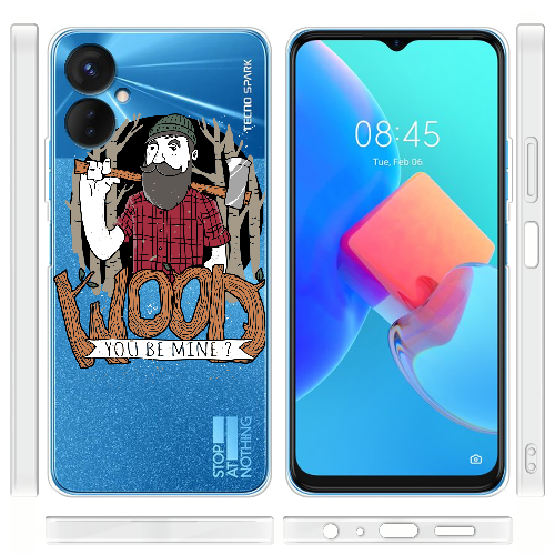 Чехол BoxFace Tecno Spark 9 Pro Wood you be mine