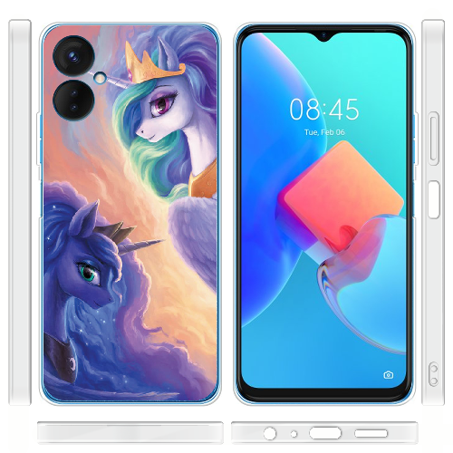 Чехол BoxFace Tecno Spark 9 Pro My Little Pony Rarity Princess Luna