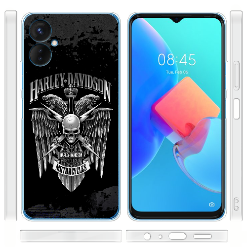 Чехол BoxFace Tecno Spark 9 Pro Harley Davidson skull and eagles