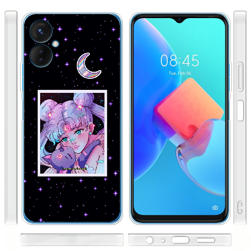 Чехол BoxFace Tecno Spark 9 Pro Sailor Moon night