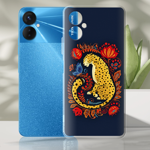 Чехол BoxFace Tecno Spark 9 Pro Petrykivka Leopard