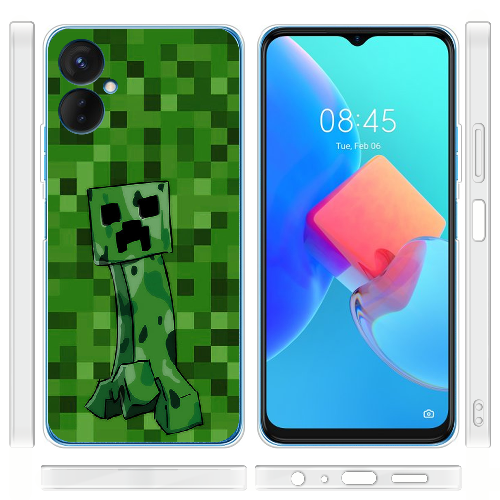 Чехол BoxFace Tecno Spark 9 Pro Minecraft Creeper