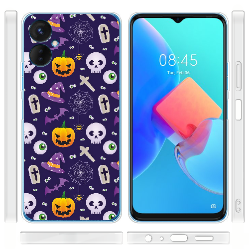 Чехол BoxFace Tecno Spark 9 Pro Halloween Purple Mood